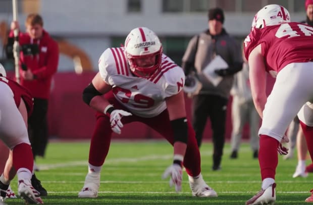 Turner Corcoran offensive line Nebraska football spring 2023